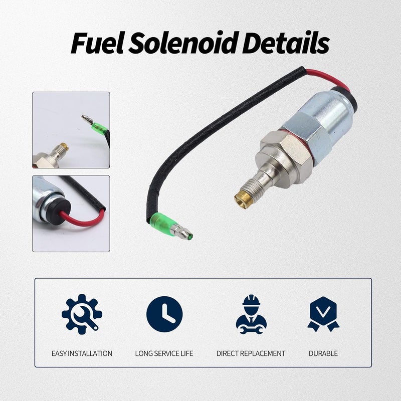 OXCANO Carburetor Fuel Solenoid Kit Replacement for Kohler 2475722-S 2404120-S 2475515 CV17-25 CV620-740 Engine, Not Fit for 24-757-45S CV22 Engines - Image 3